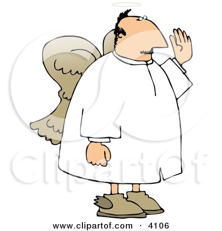 Male Angel Swearing to God or Giving an Oath Clipart by djart