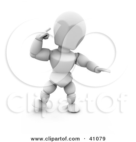 Clipart Illustration of a White Character Pointing To His Head While Thinking by KJ Pargeter