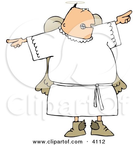 Angry Male Angel Pointing Fingers Clipart by djart