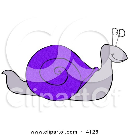 Snail with a Blue Shell Clipart by djart
