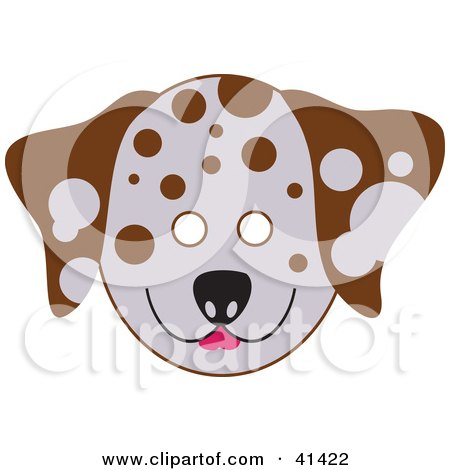 Clipart Illustration of a Dalmatian Dog Face by Prawny