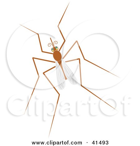 Clipart Illustration of a Resting Mosquito by Prawny