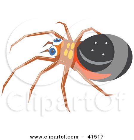 Clipart Illustration of a Chubby Spider by Prawny