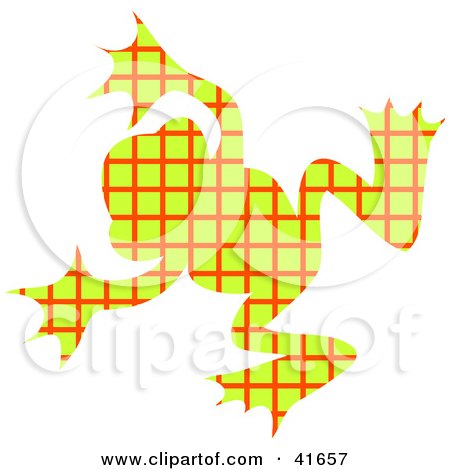Clipart Illustration of a Yellow and Red Patterned Frog by Prawny