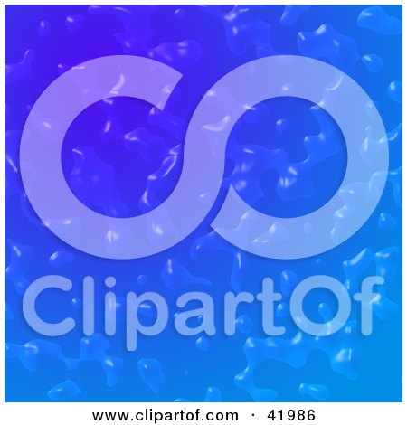 Clipart Illustration of a Blue Background of Water Droplets by Arena Creative