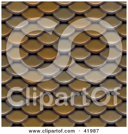 Clipart Illustration of a Background of Brown Scales by Arena Creative