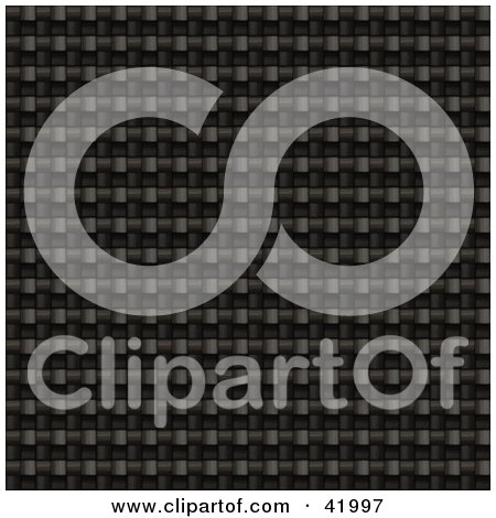 Clipart Illustration of a Black Carbon Fiber Pattern Background by Arena Creative