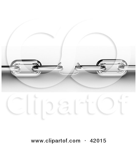 Clipart Illustration of a Small Link In The Center Of A Chain by stockillustrations