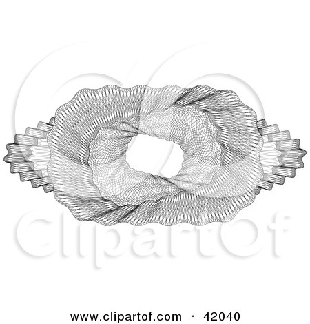 Clipart Illustration of an Intricate Rectangular Guilloche Design With Text Space In The Center by stockillustrations