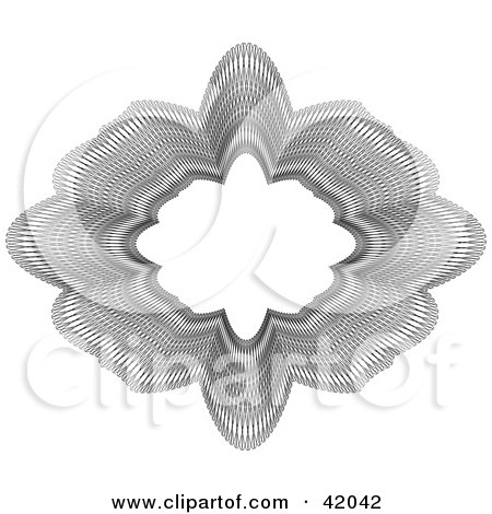 Clipart Illustration of an Intricate Star Shaped Guilloche Pattern With Text Space In The Center by stockillustrations