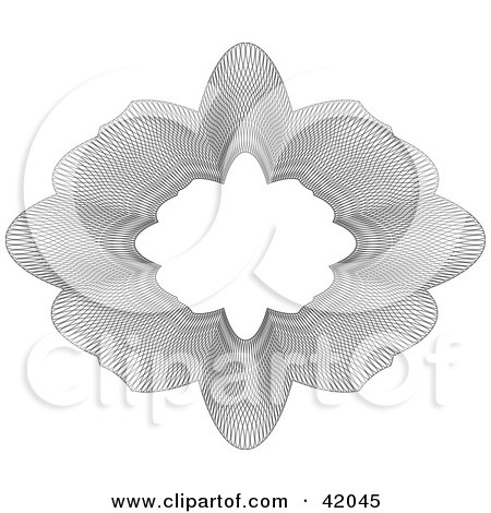 Clipart Illustration of an Intricate Star Shaped Guilloche Design With Text Space In The Center by stockillustrations