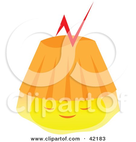Clipart Illustration of an Orange and Yellow Lamp Shade by Cherie Reve