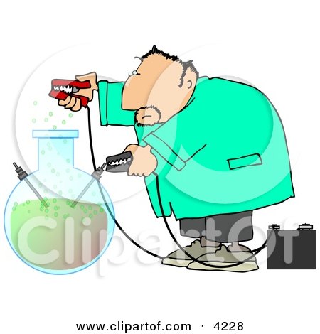 Male Scientist Experimenting with Chemicals Clipart by djart