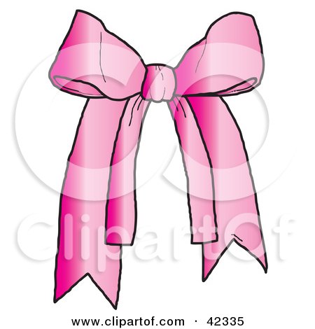 Clipart Illustration of a Pretty Pink Bow Knot by Snowy