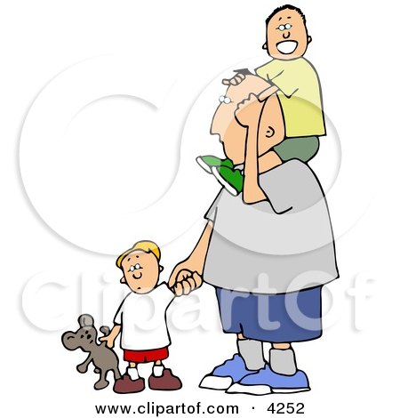 Dad Taking His Boys Out Today Clipart by djart