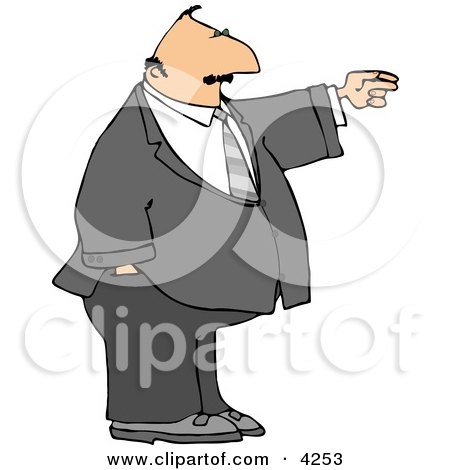 Businessman Pointing the Finger Clipart by djart