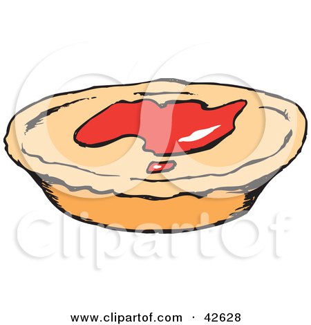 Clipart Illustration of a Juicy Pie by Dennis Holmes Designs