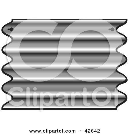 Clipart Illustration of a Ridged Iron Plate by Dennis Holmes Designs