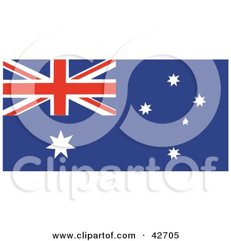 Clipart Illustration of The Flag Of Australia by Dennis Holmes Designs