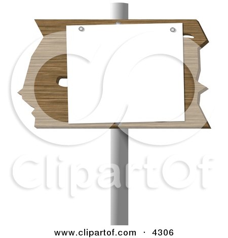 Blank Cedar Sign Clipart by djart