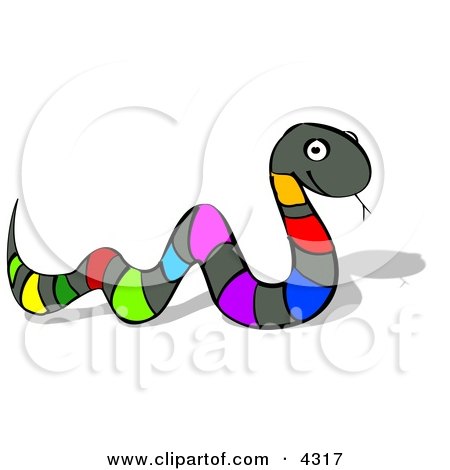 Multi-Colored Snake Clipart by djart
