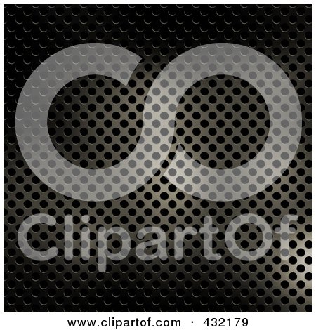 Royalty-Free (RF) Clipart Illustration of a 3d Perforated Metal Background by KJ Pargeter