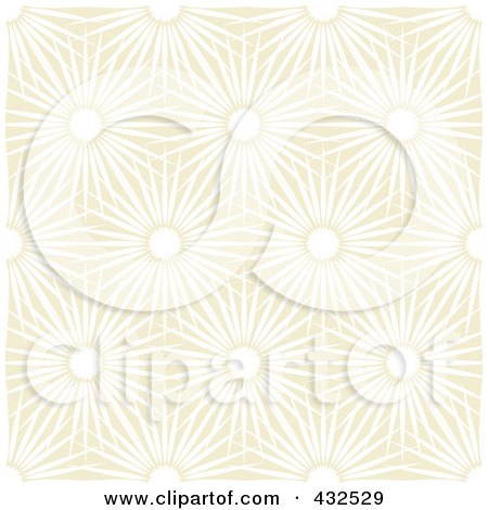 Royalty-Free (RF) Clipart Illustration of a Beige Floral Pattern Background by michaeltravers