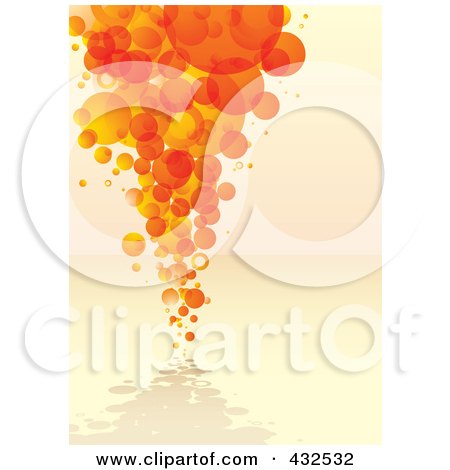 Royalty-Free (RF) Clipart Illustration of an Orange Bubble Background - 2 by michaeltravers