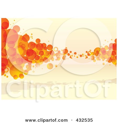 Royalty-Free (RF) Clipart Illustration of an Orange Bubble Background - 1 by michaeltravers
