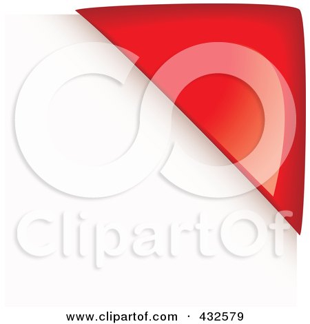 Royalty-Free (RF) Clipart Illustration of a Red Paper Corner Protector by michaeltravers
