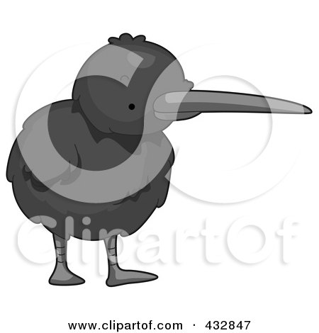 Royalty-Free (RF) Clipart Illustration of a Cute Baby Kiwi Bird by BNP Design Studio