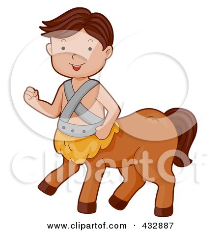 Royalty-Free (RF) Clipart Illustration of a Centaur Boy by BNP Design Studio