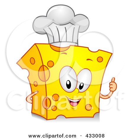 Royalty-Free (RF) Clipart Illustration of a Cheese Character Gesturing by BNP Design Studio