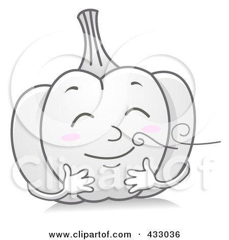 Royalty-Free (RF) Clipart Illustration of a Garlic Character Smelling A Scent by BNP Design Studio