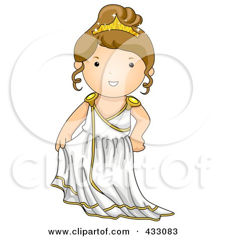 Royalty-Free (RF) Clipart Illustration of a Greek Girl by BNP Design Studio