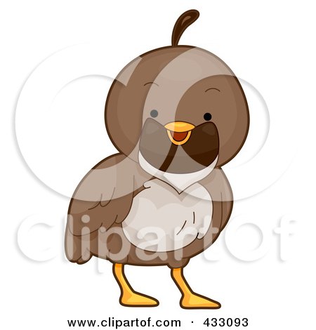 Royalty-Free (RF) Clipart Illustration of a Cute Baby Quail by BNP Design Studio