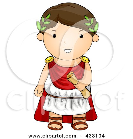 Royalty-Free (RF) Clipart Illustration of a Roman Boy by BNP Design Studio