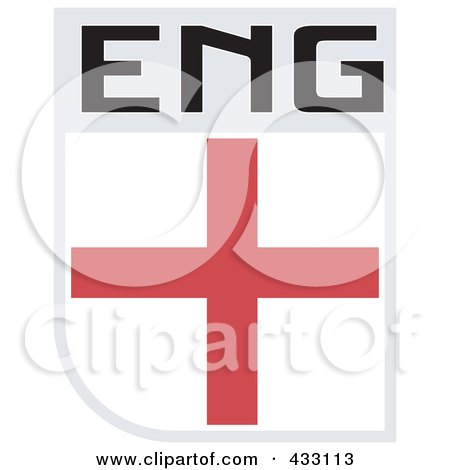 Royalty-Free (RF) Clipart Illustration of a Rugby Flag For England by patrimonio