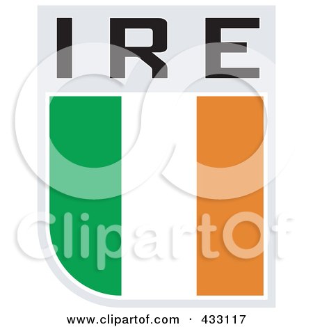 Royalty-Free (RF) Clipart Illustration of a Rugby Flag For Ireland by patrimonio