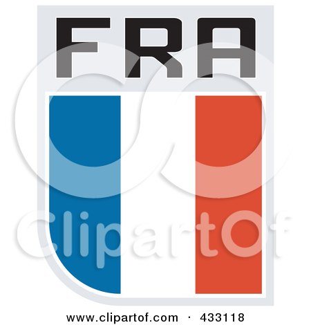 Royalty-Free (RF) Clipart Illustration of a Rugby Flag For France by patrimonio