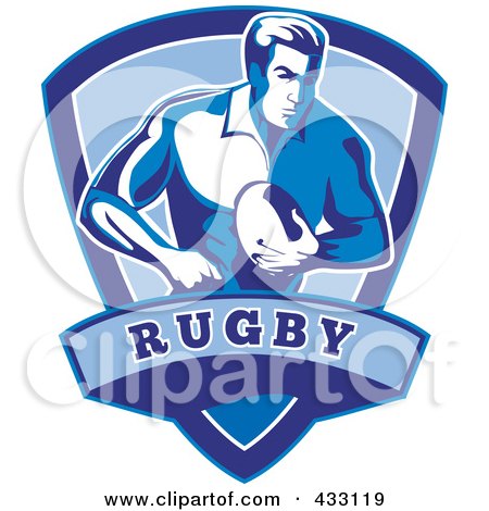 Royalty-Free (RF) Clipart Illustration of a Rugby Man - 6 by patrimonio