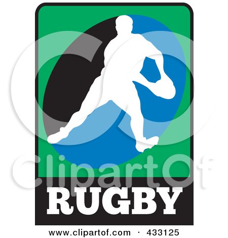 Royalty-Free (RF) Clipart Illustration of a Rugby Man - 3 by patrimonio