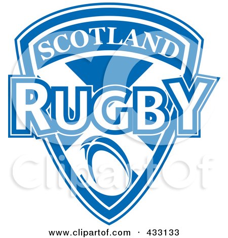 Royalty-Free (RF) Clipart Illustration of a Rugby Scotland Shield by patrimonio