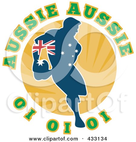 Royalty-Free (RF) Clipart Illustration of an Australian Rugby Player Passing by patrimonio