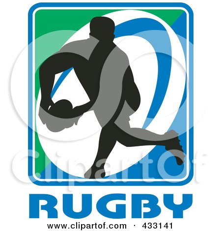 Royalty-Free (RF) Clipart Illustration of a Rugby Man - 1 by patrimonio