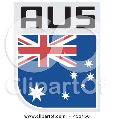 Royalty-Free (RF) Clipart Illustration of a Rugby Flag For Australia by patrimonio