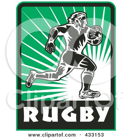 Royalty-Free (RF) Clipart Illustration of a Rugby Man - 7 by patrimonio
