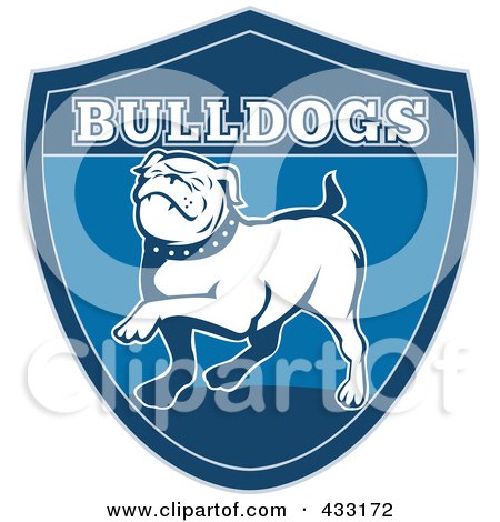 Royalty-Free (RF) Clipart Illustration of a Bulldog Shield by patrimonio