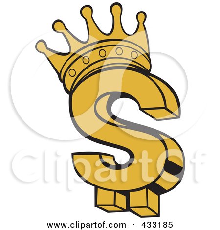 Royalty-Free (RF) Clipart Illustration of a King Dollar by patrimonio