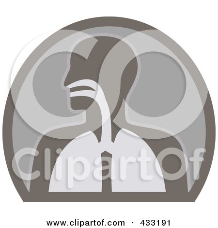 Royalty-Free (RF) Clipart Illustration of a Human Lung Logo by patrimonio